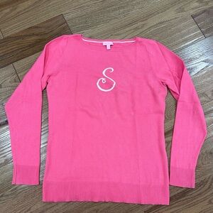 Lilly Pulitzer Intarsia S Pink Marielle Sweater XL